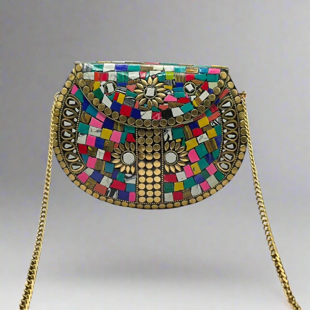 Colorful Mosaic Crossbody Bag